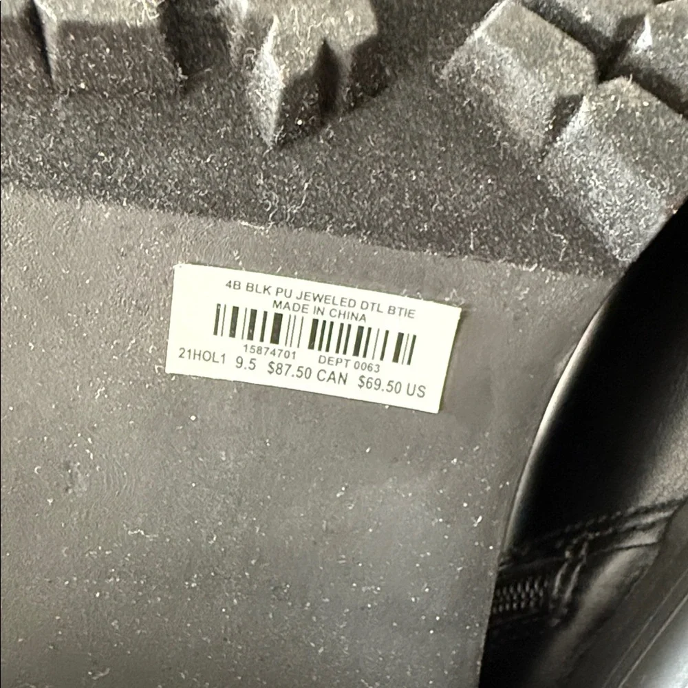 Torrid Black Ankle Boots with Jewel Accents - Picture 7 of 7